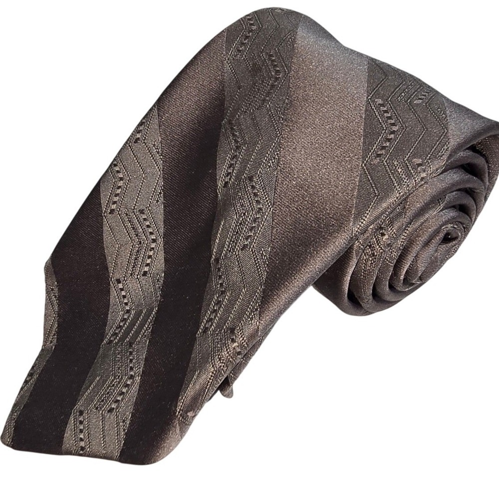VINTAGE Carter Holmes‎ Polyester/Silk Taupe Colored Neck Tie NEW